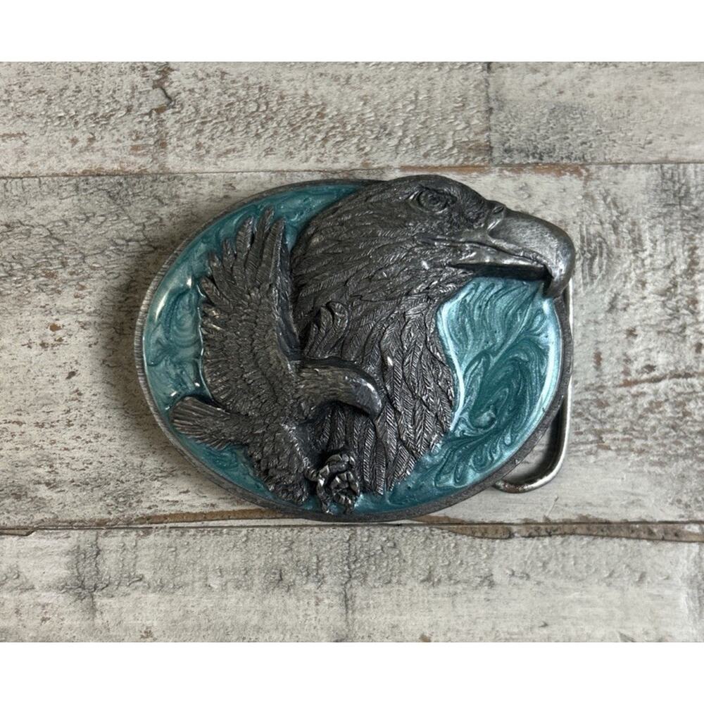1990 Siskiyou American Bald Eagle Belt Buckle Vintage Y2K American Patriotic - Picture 2 of 8